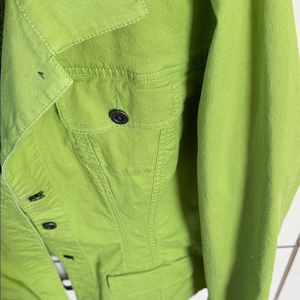 Chico's Light Green Cotton Blend Top size 3 xl 14/16 - Picture 3 of 12